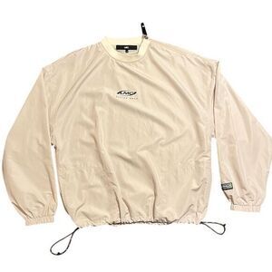 LMC Windbreaker Jacket Size 2 Men's Cream 1/4 Zip Lost Management Cities XXL